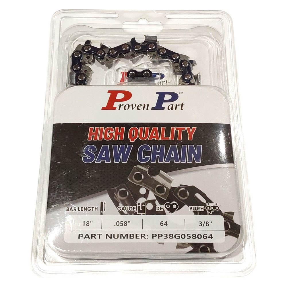 Proven Part Semi Chisel Saw Chain 3/8" .058" 64DL