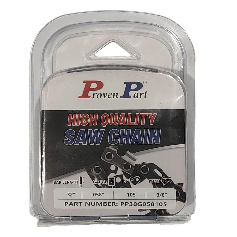 Proven Part Semi Chisel Saw Chain 3/8" .058" 105DL