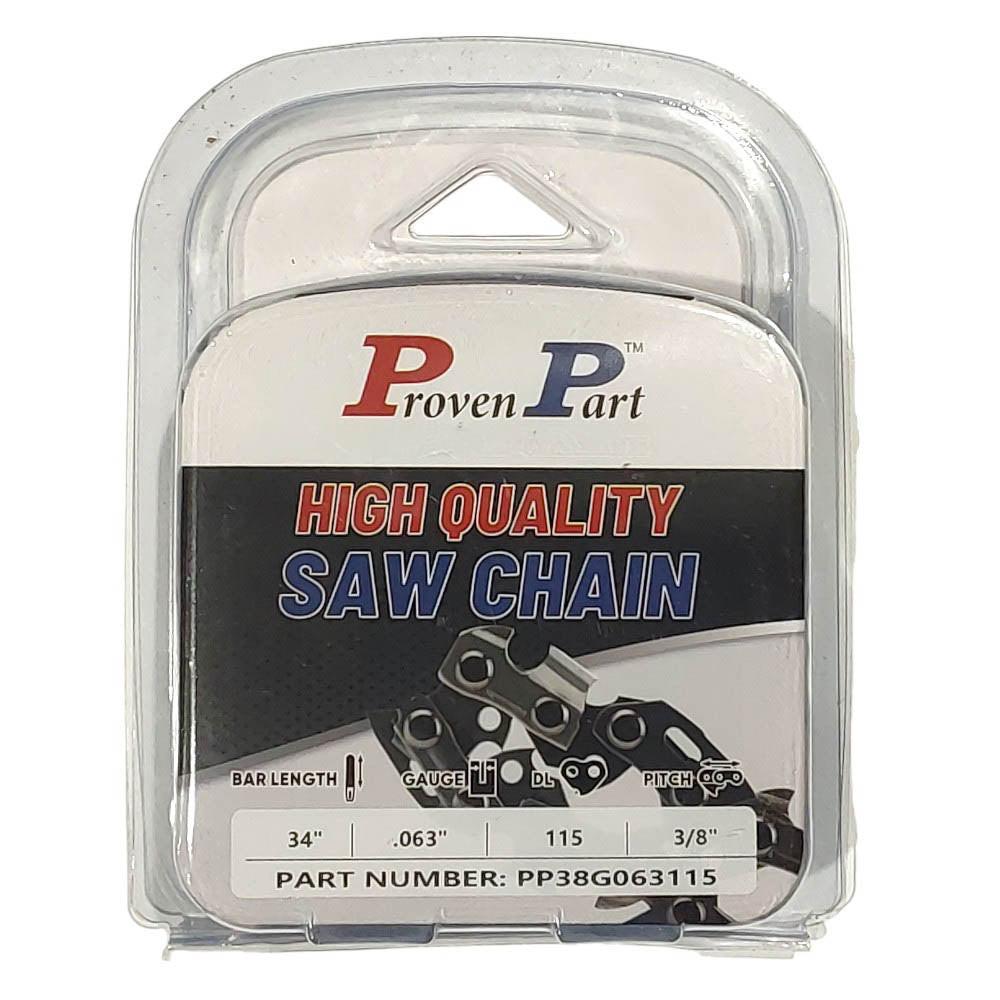 Proven Part Semi Chisel Saw Chain 3/8" .063" 115DL