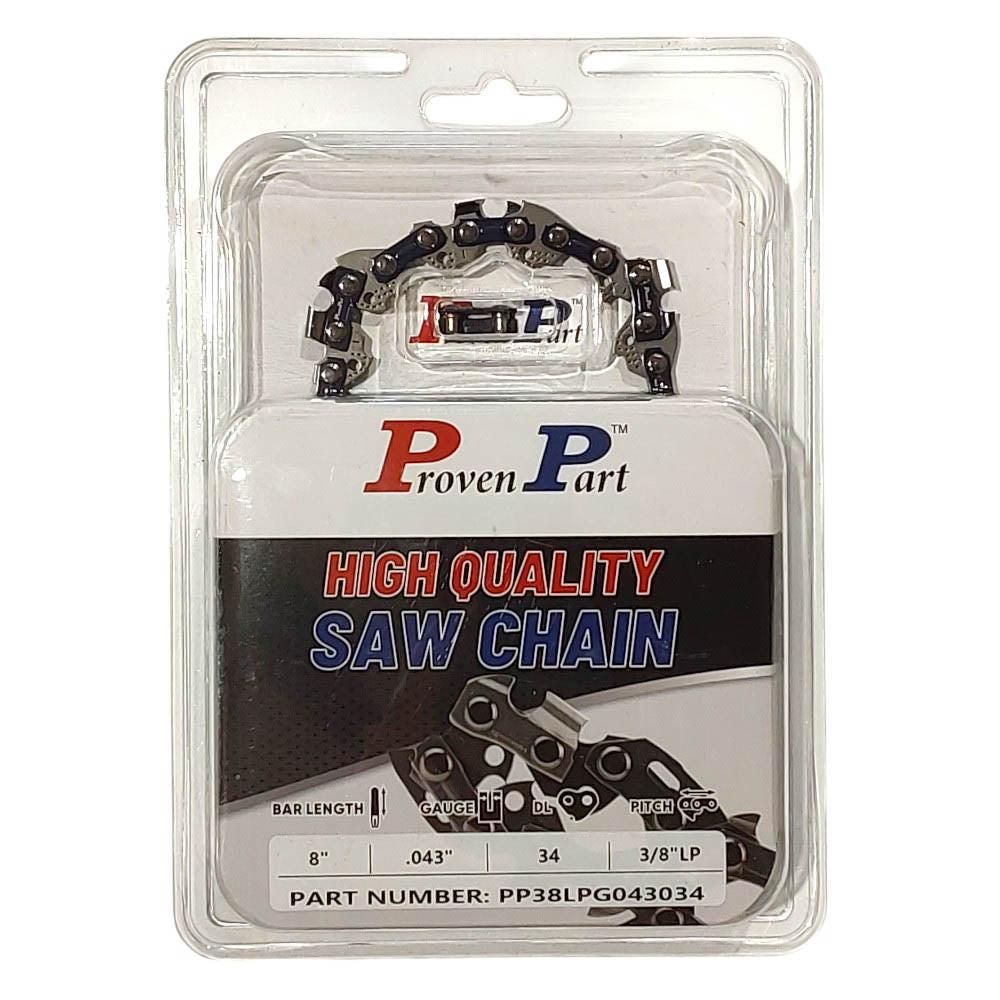 Proven Part Semi Chisel Saw Chain Fits 8" Bar 3/8" .043" 34DL For  Fits DeWalt 20V DCPS620/DCCS623B, Craftsman CMCCSP20, 79240 - DWO1DT608