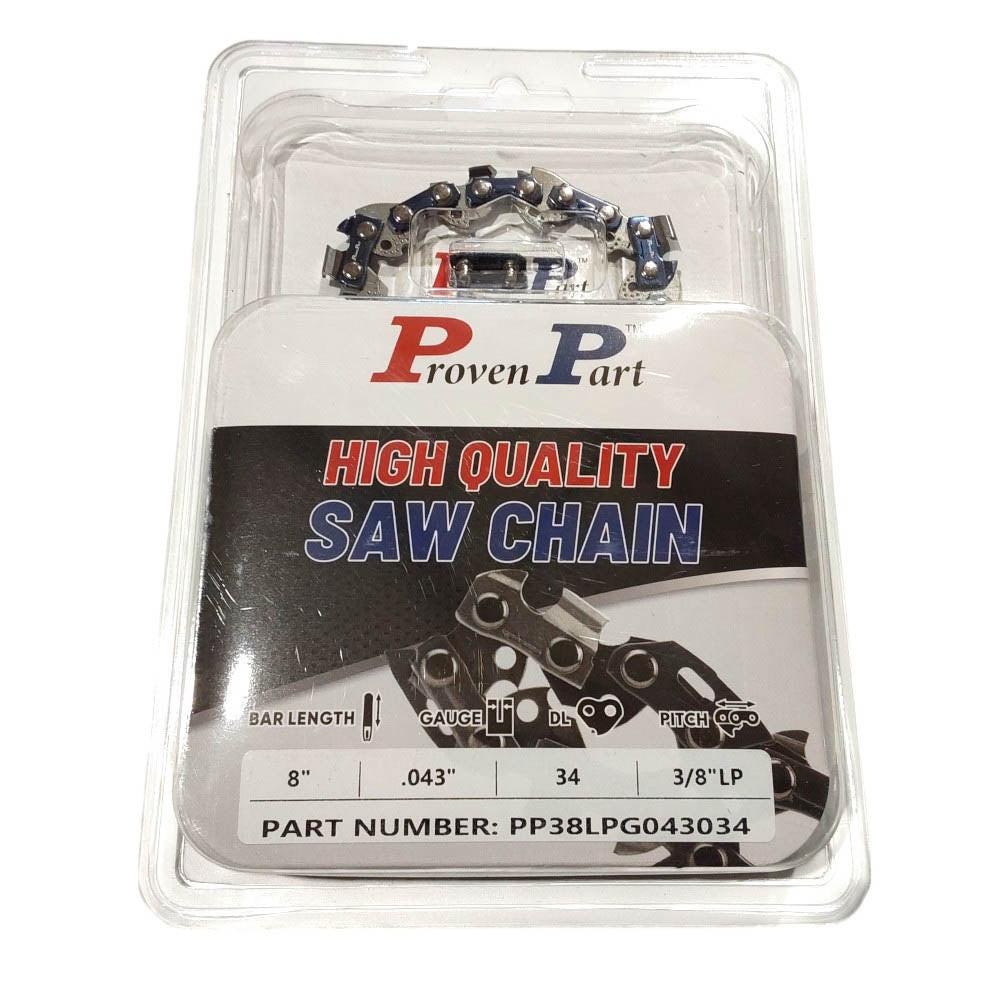 Proven Part Semi Chisel Saw Chain Fits 8" Bar 3/8" .043" 34DL For  Fits DeWalt 20V DCPS620/DCCS623B, Craftsman CMCCSP20, 79240 - DWO1DT608