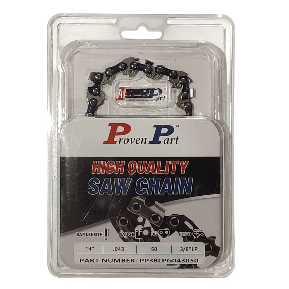 Proven Part 14" Chain Fits Stihl MS170, MS193 3610-005-0050 Bar 3/8" LP .043" 50DL