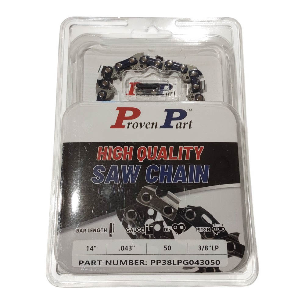 Proven Part 14" Chain Fits Stihl MS170, MS193 3610-005-0050 Bar 3/8" LP .043" 50DL