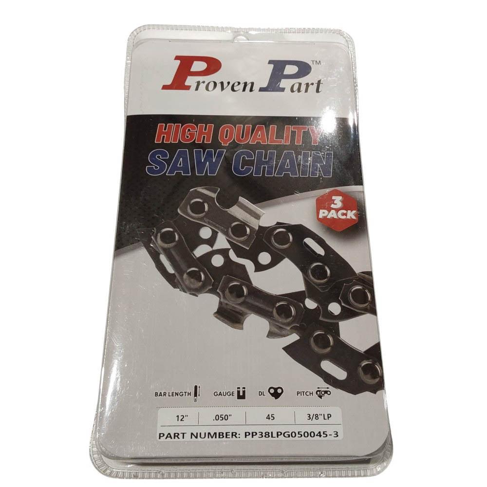 Proven Part 3-Pack of chainsaw Chain 38LP Pitch 050 Gauge 45 DL Fits Craftsman CMXGZAM700142