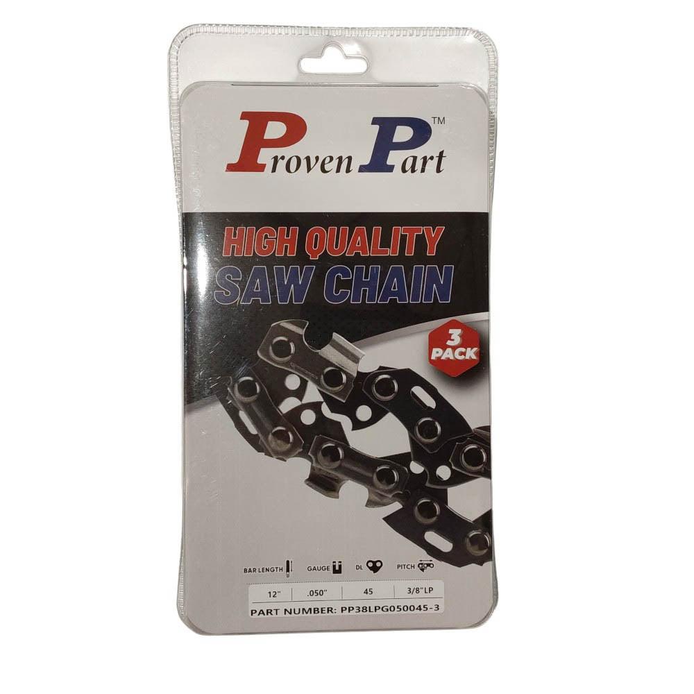 Proven Part 3-Pack of chainsaw Chain 38LP Pitch 050 Gauge 45 DL Fits Craftsman CMXGZAM700142