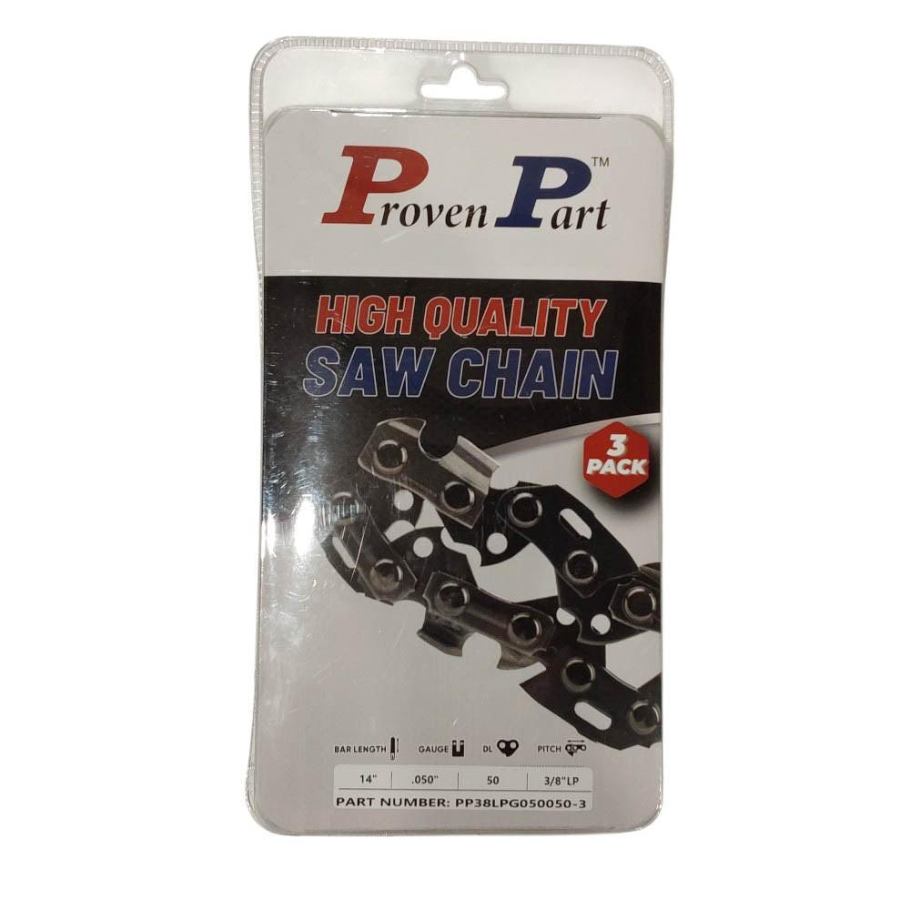 Proven Part 3-Pack of chainsaw Chain 38LP Pitch 050 Gauge 50 DL Fits Echo 91PX50CQ