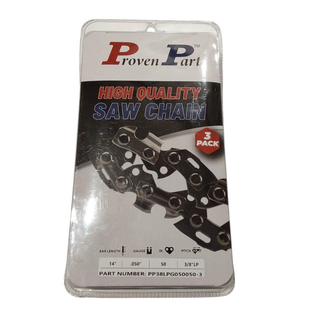 Proven Part 3-Pack of chainsaw Chain 38LP Pitch 050 Gauge 50 DL Fits Echo 91PX50CQ