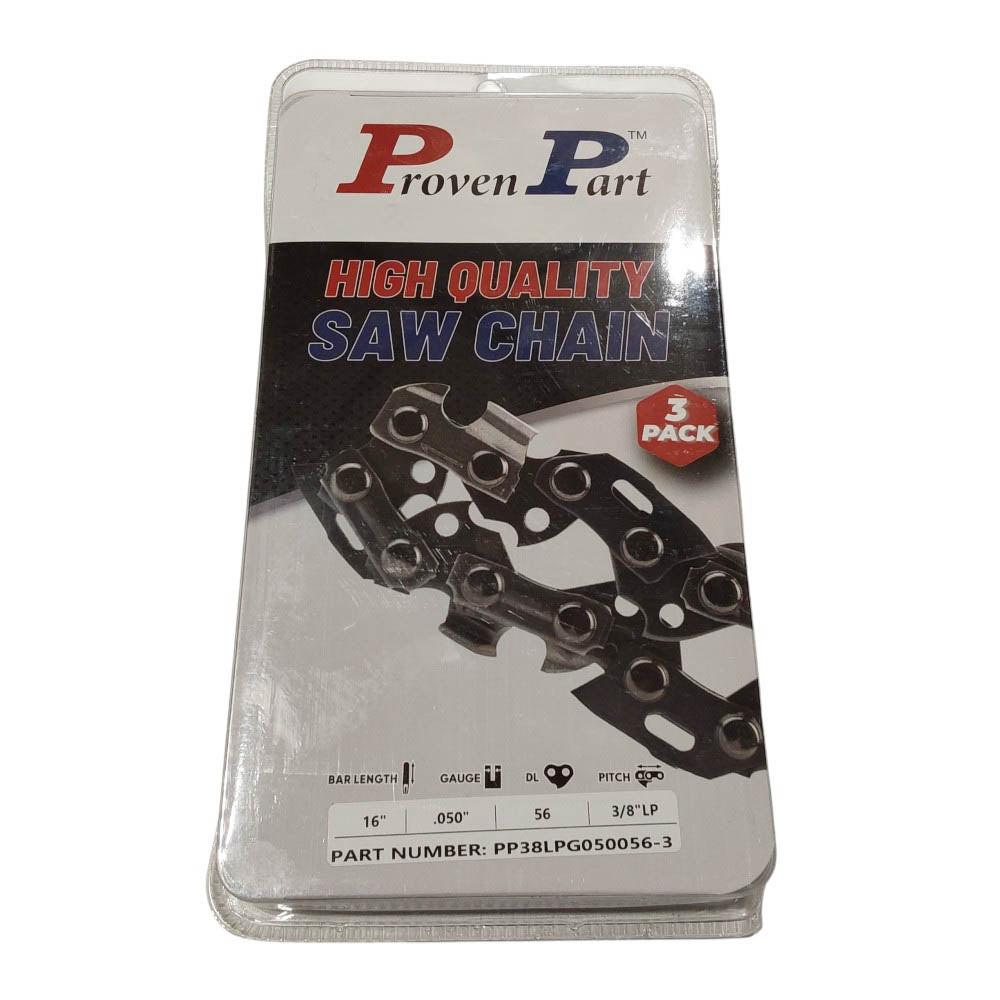 Proven Part 3-Pack of chainsaw Chain 38LP Pitch 050 Gauge 56 DL Fits Craftsman CMXGZAM700123