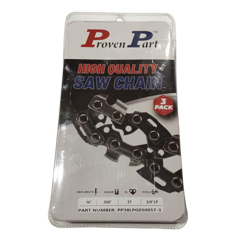 Proven Part 3-Pack of chainsaw Chain 38LP Pitch 050 Gauge 57 DL Fits Echo 91PX57CQ