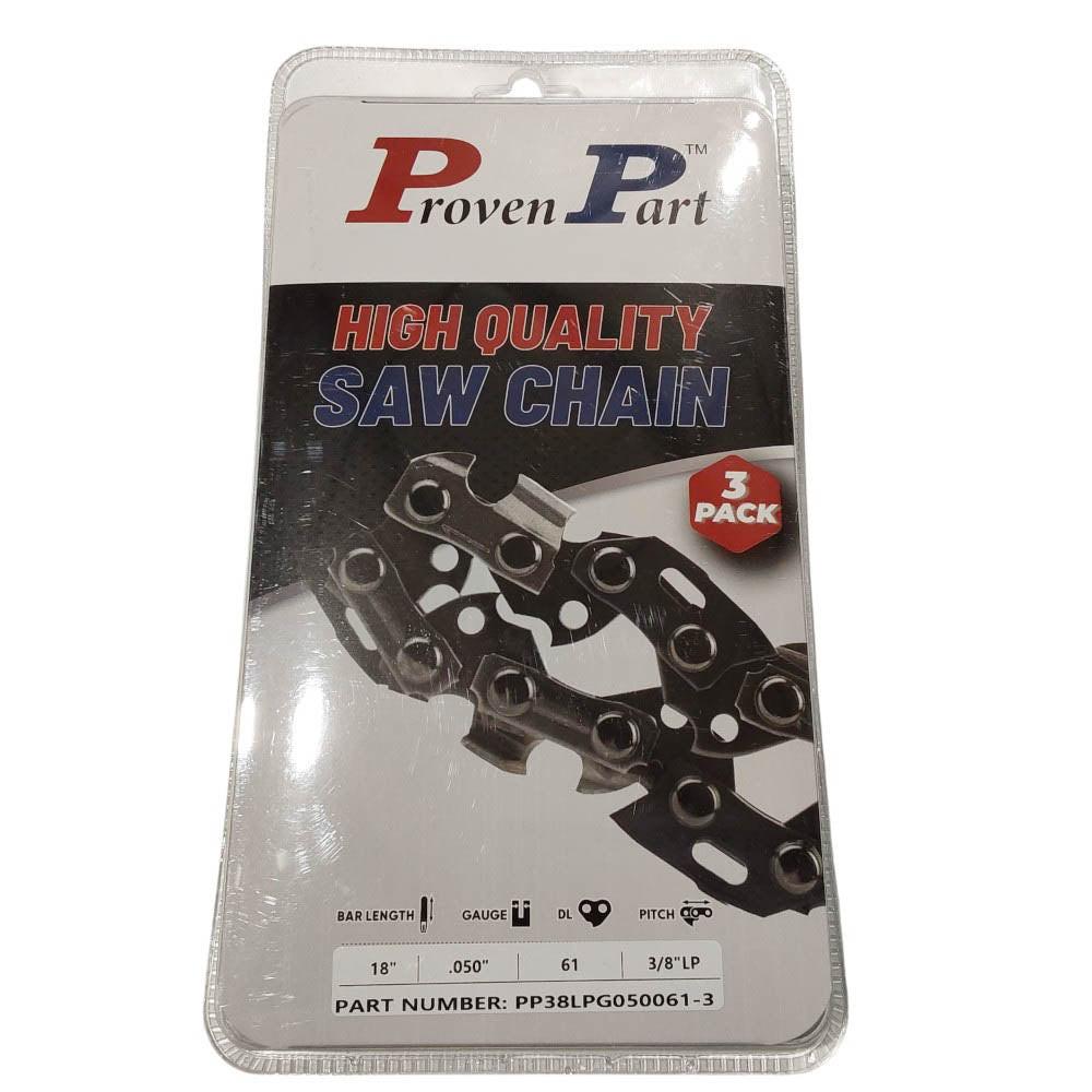 Proven Part 3-Pack of chainsaw Chain 38LP Pitch 050 Gauge 61 DL Fits Stihl 63PMC3-61