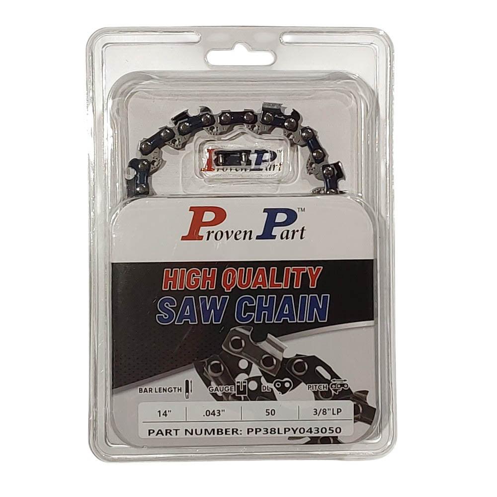 Cadena de cincel completa de 14" de pieza probada para Stihl Ms193 3610-005-0050 Paso 3/8Lp .043G 50Dl