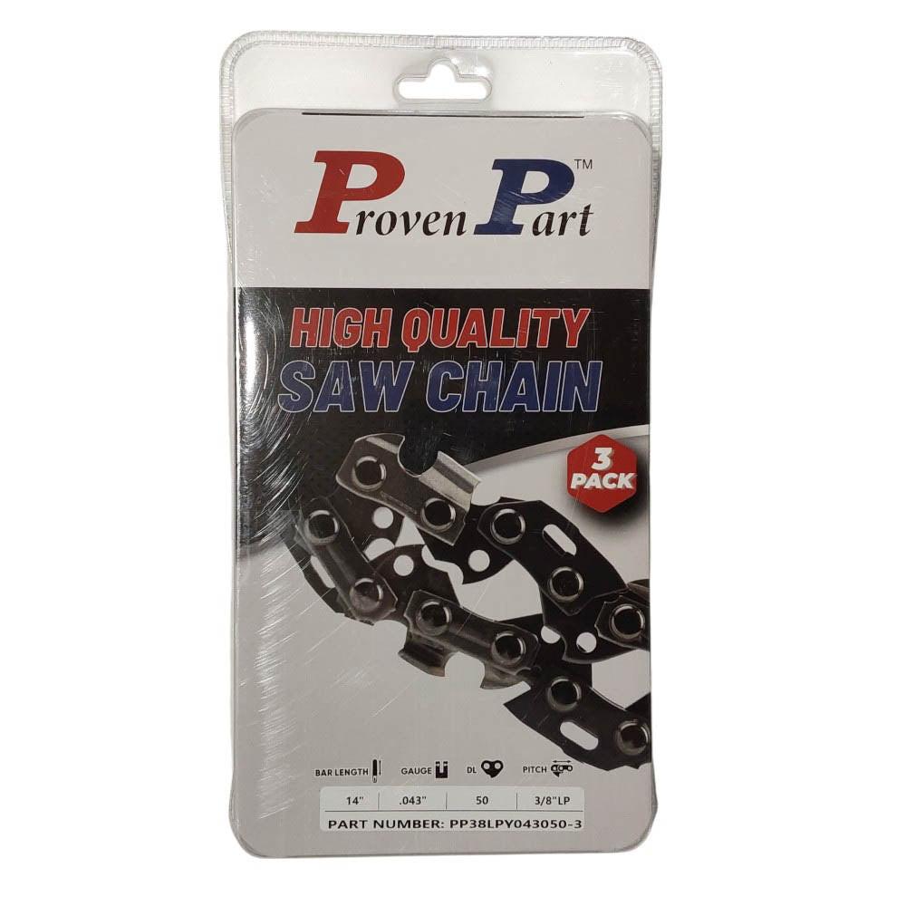 Proven Part 3PK Full Chisel Chain 3/8" LP .043" 50DL For Stihl Fits 3610 005 0050