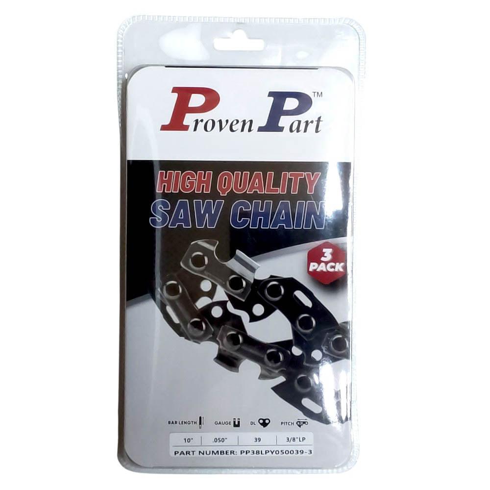 Proven Part 3-Pack of chainsaw Chain 38LP Pitch 050 Gauge 39 DL Fits Echo 91VXL039CQ