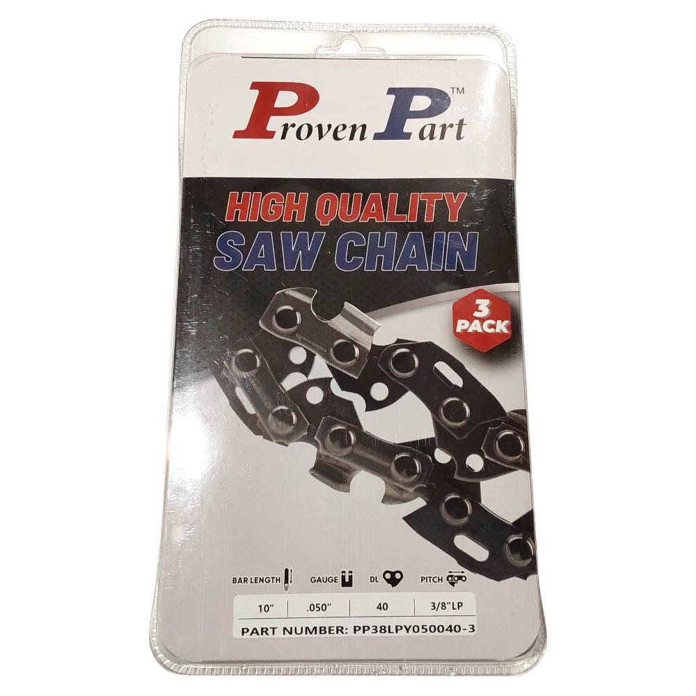 Proven Part 3-Pack of chainsaw Chain 38LP Pitch 050 Gauge 40 DL Fits Black And Decker 5140209-93