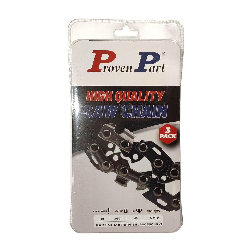 Proven Part 3-Pack of chainsaw Chain 38LP Pitch 050 Gauge 40 DL Fits Black And Decker 5140209-93
