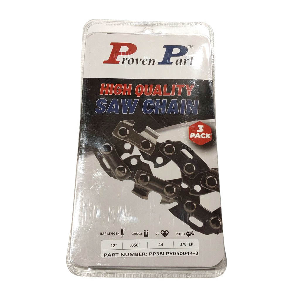 Proven Part 3-Pack of chainsaw Chain 38LP Pitch 050 Gauge 44 DL Fits Echo 91VXL44CQ