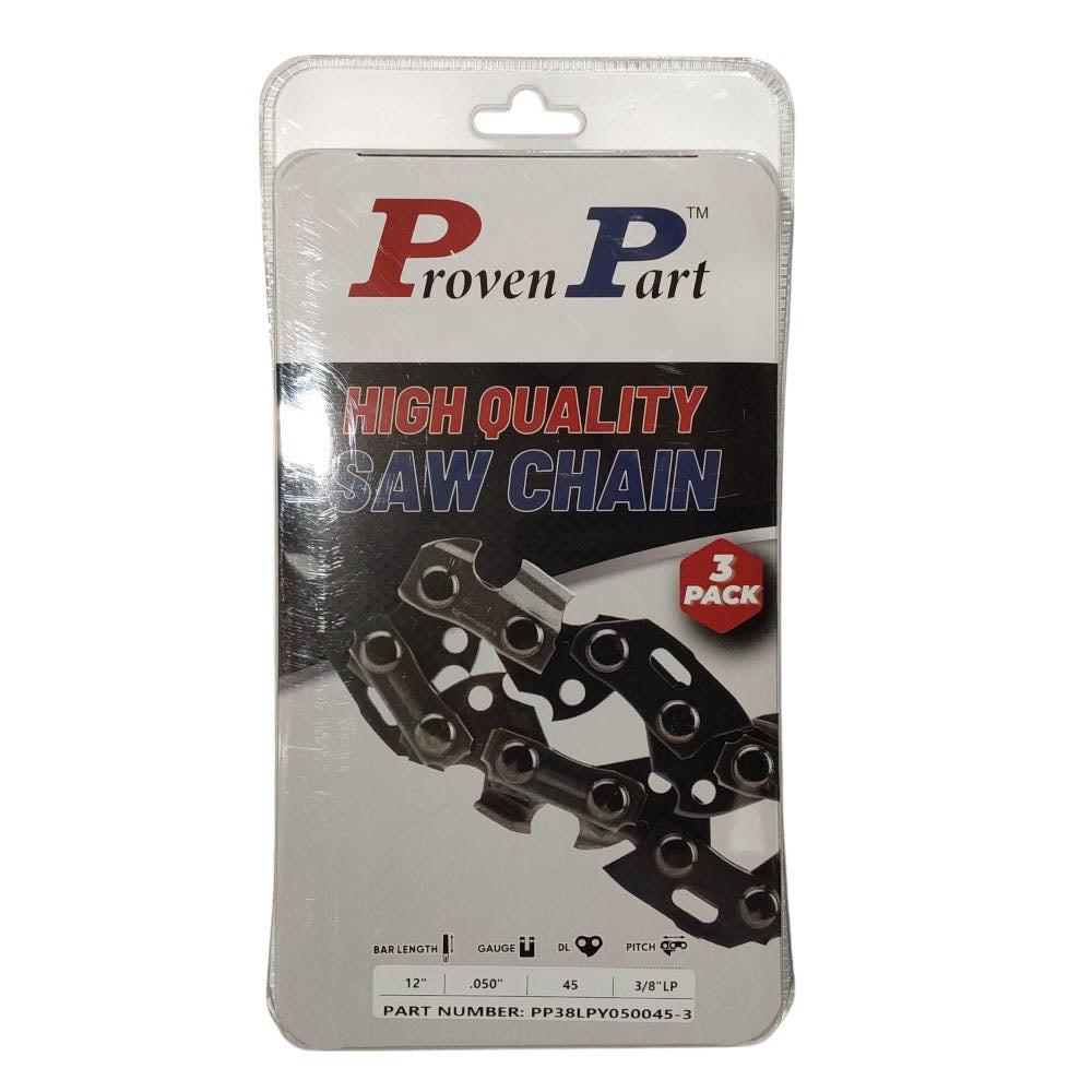 Proven Part 3-Pack of chainsaw Chain 38LP Pitch 050 Gauge 45 DL Fits Craftsman CMXGZAM700142