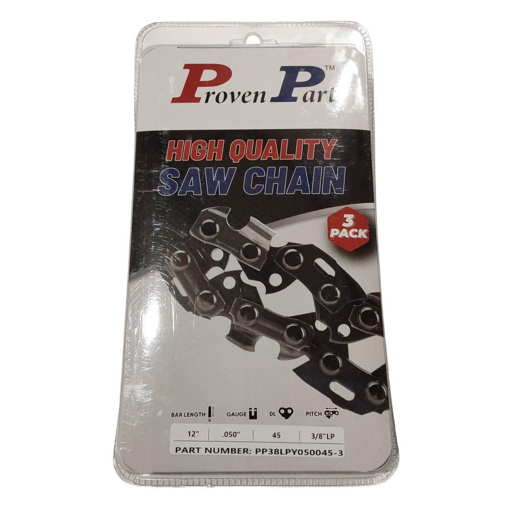 Proven Part 3-Pack of chainsaw Chain 38LP Pitch 050 Gauge 45 DL Fits Craftsman CMXGZAM700142