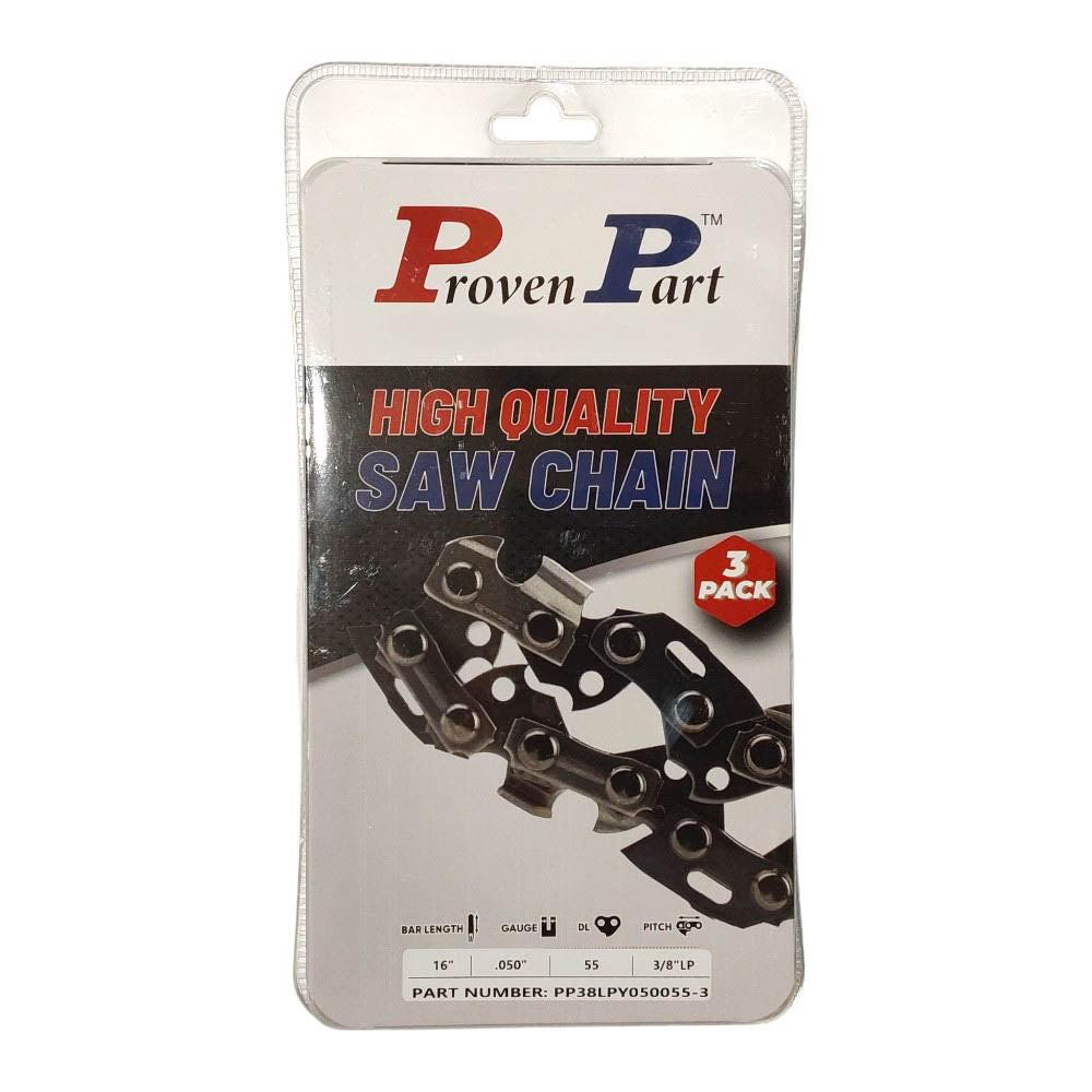 Proven Part 3-Pack of chainsaw Chain 38LP Pitch 050 Gauge 55 DL Fits Stihl 63PD3  55