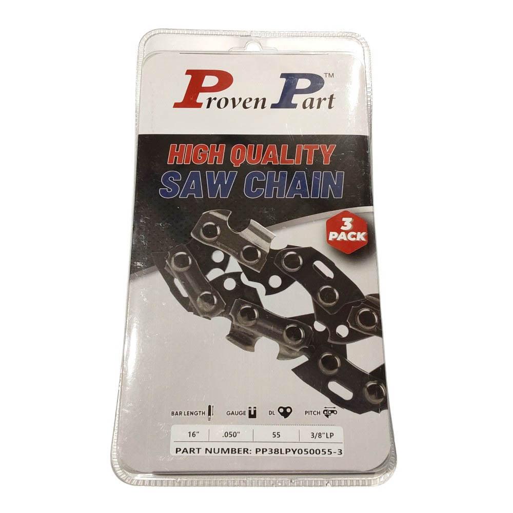 Proven Part 3-Pack of chainsaw Chain 38LP Pitch 050 Gauge 55 DL Fits Stihl 63PD3  55