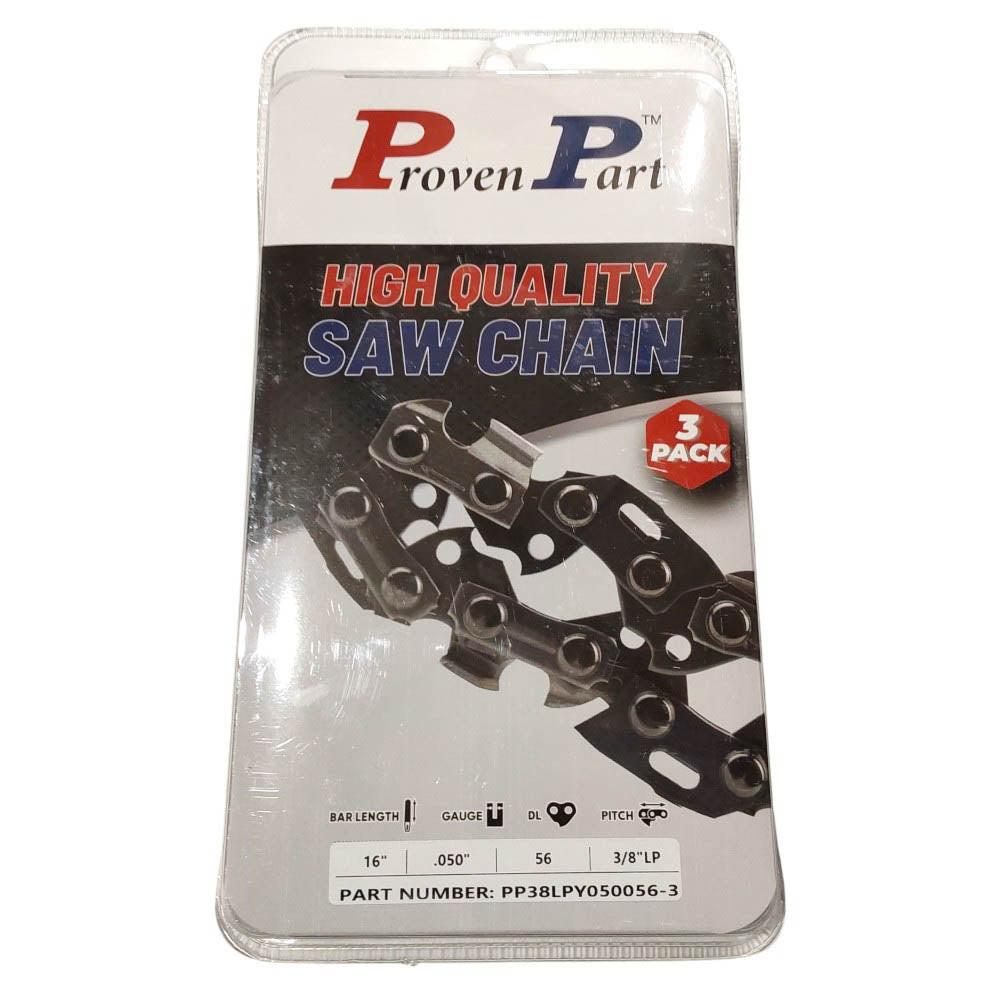 Proven Part 3-Pack of chainsaw Chain 38LP Pitch 050 Gauge 56 DL Fits Craftsman CMXGZAM700123