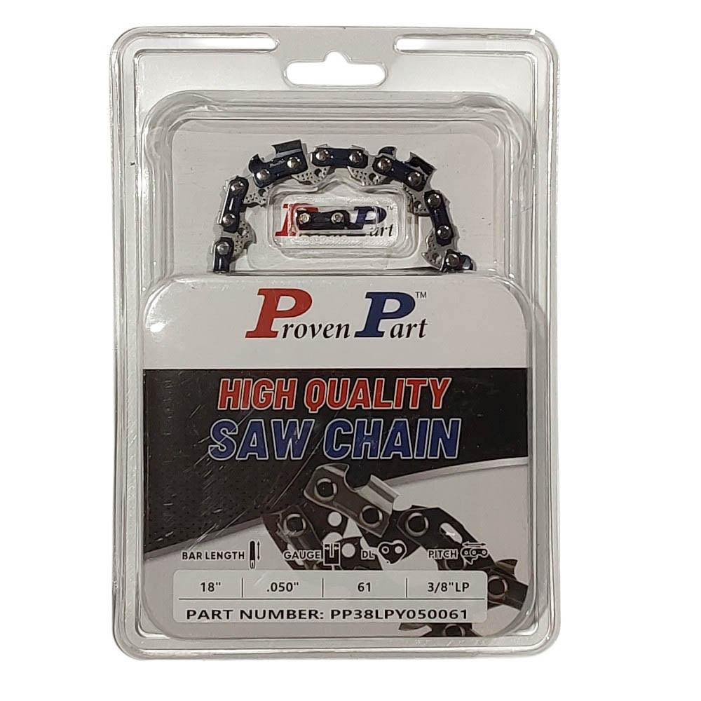 Proven Part Full Chisel Saw Chain 3/8" .050" 61DL