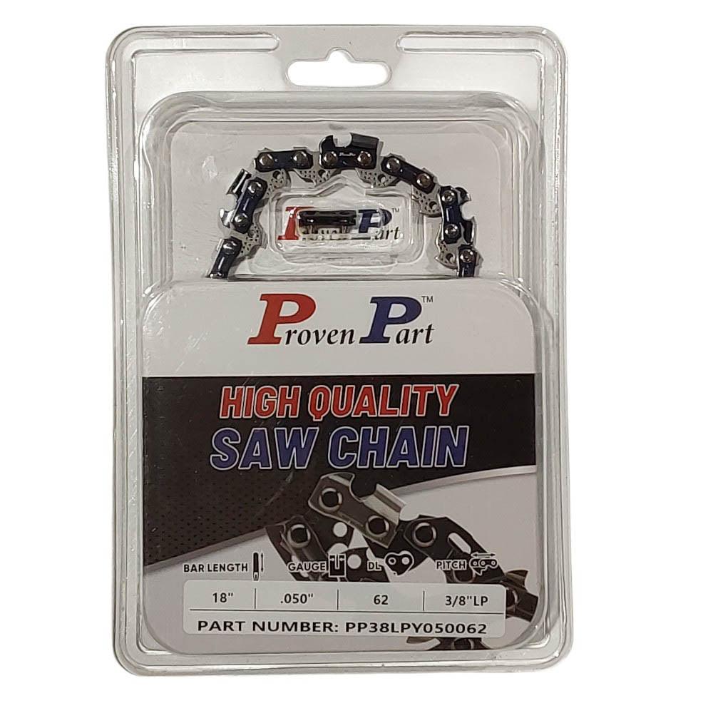 Proven Part Professional Full Chisel Saw Chain 3/8" LP .050" 62DL