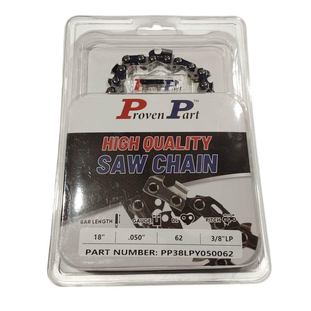 Proven Part Professional Full Chisel Saw Chain 3/8" LP .050" 62DL