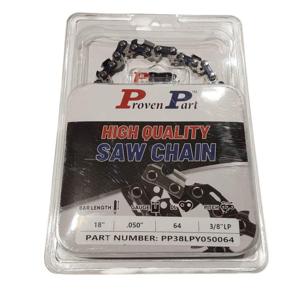Proven Part Full Chisel Saw Chain 3/8" .050" 64DL