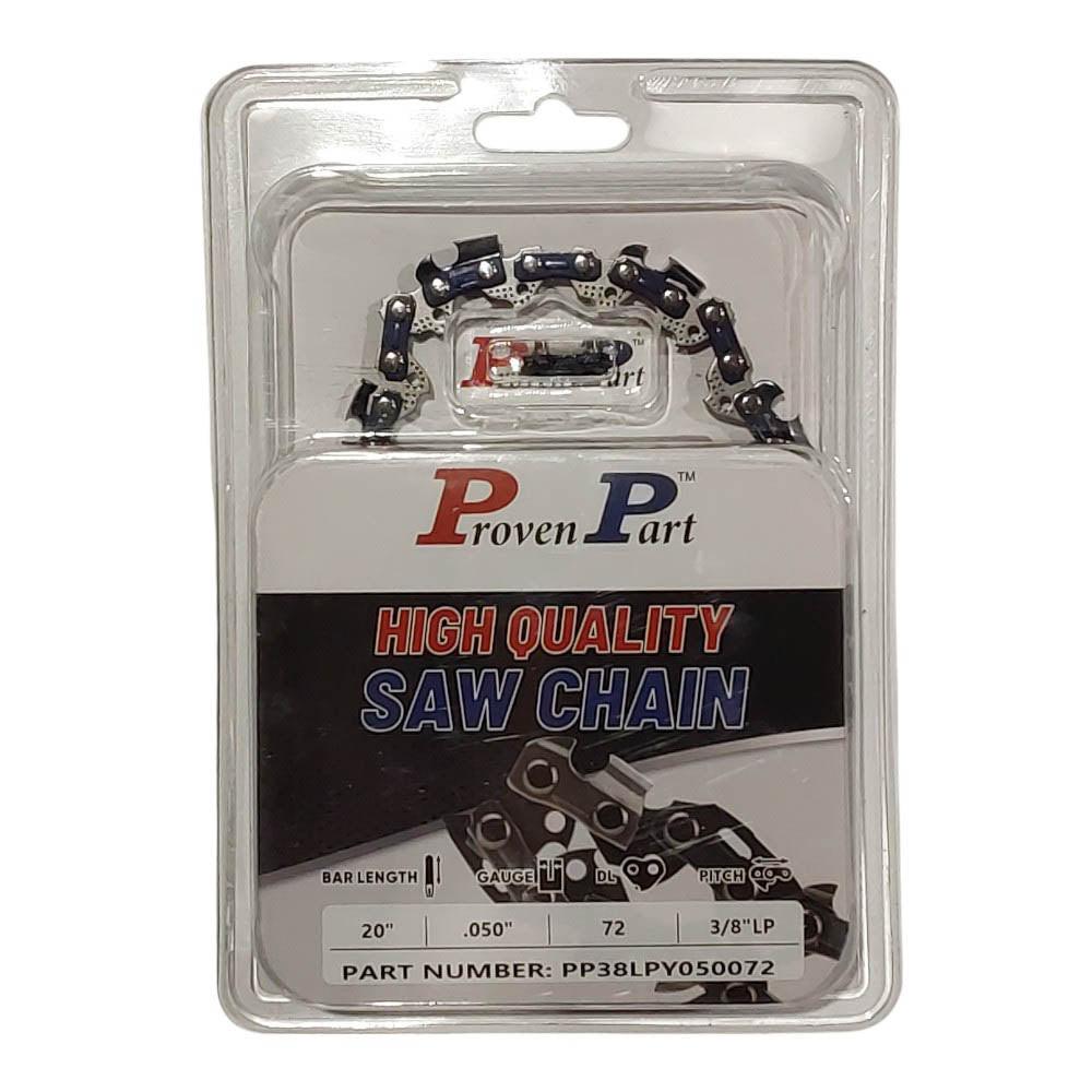 Proven Part Full Chisel Low Profile Saw Chain 3/8LP" .050" 72DL
