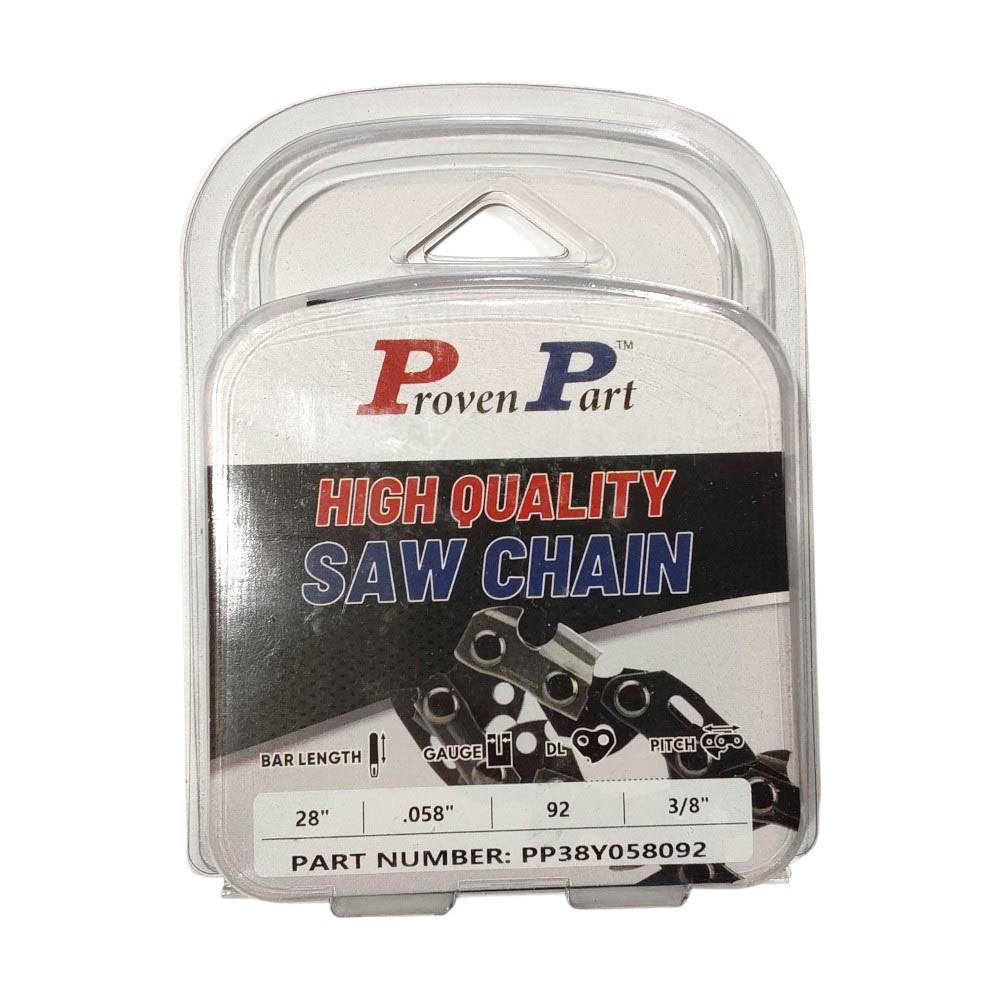 Proven Part Full Chisel Chainsaw Chain 28 Inch .058" 3/8" 92DL For Mcculloch Promac 800