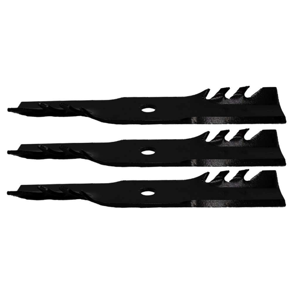 Proven Part 3-Pack Toothed Mulching Blades Fits Exmark 103-6381, 103-6381-S, 103-6391