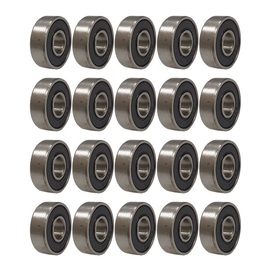 20-PACK OF BEARINGS 608-RS RUBBER SHIELDED 8X22X7MM