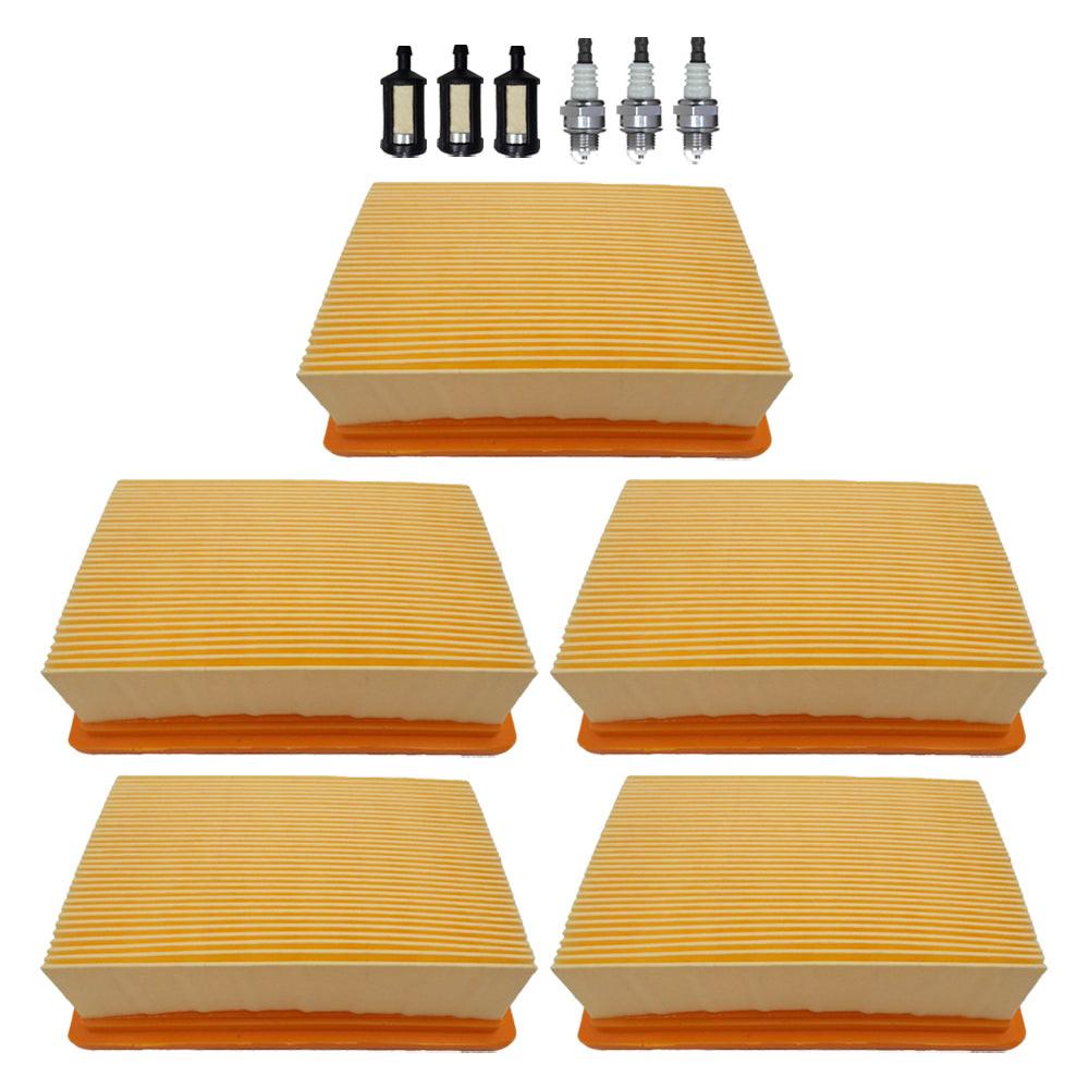 5PK Air Filter and Tune Up Kit Combo For Stihl BR350 BR450 SR440 Fits 4223 141 0300