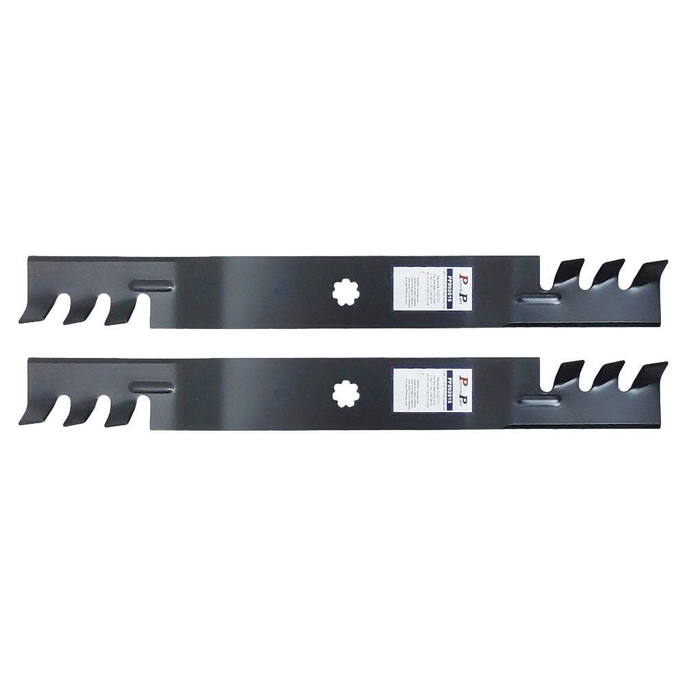 Proven Part 2x Mulching Blade 21.38In Fits John Deere 102, 115, 125, 135, D100, D110, D120, D130, LA100, LA105, LA110, LA115, LA120, LA135, X110, X120 and Z225
