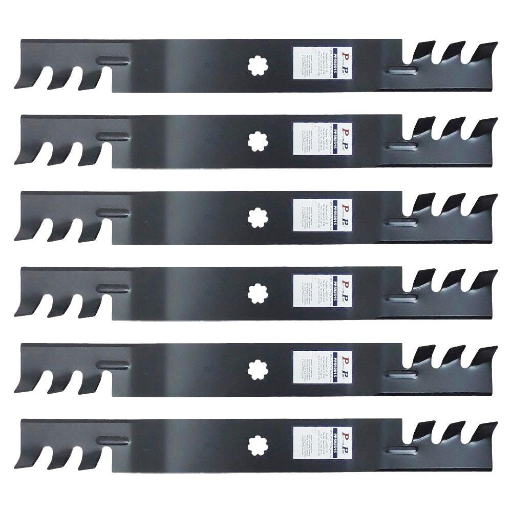 Proven Part 6x Mulching Blade 21.38In Fits John Deere 102, 115, 125, 135, D100, D110, D120, D130, LA100, LA105, LA110, LA115, LA120, LA135, X110, X120 and Z225