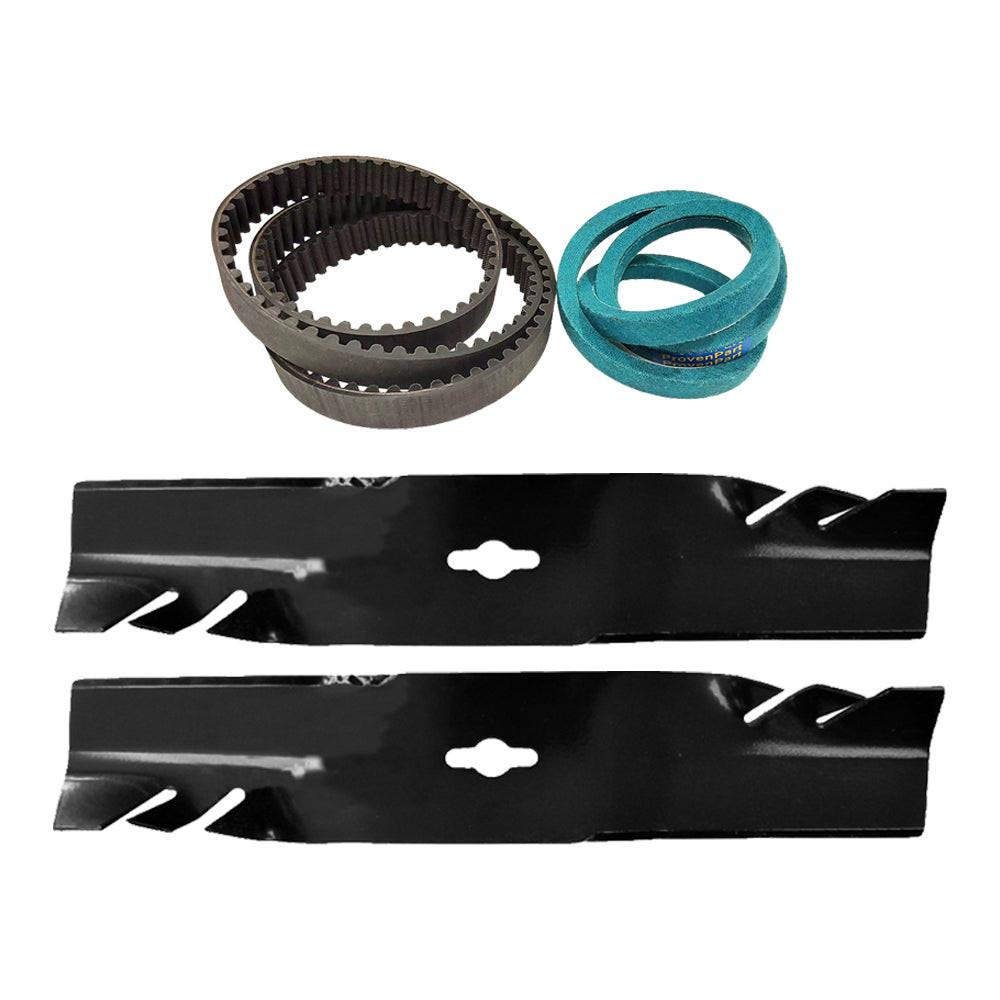 Proven Part Gator Style Blades and Drive and Deck Timing Belts Fits Toro Timemaster 30", Turfmaster 30", 20199, 20200, 20975, 20977, 22205TE, 22207