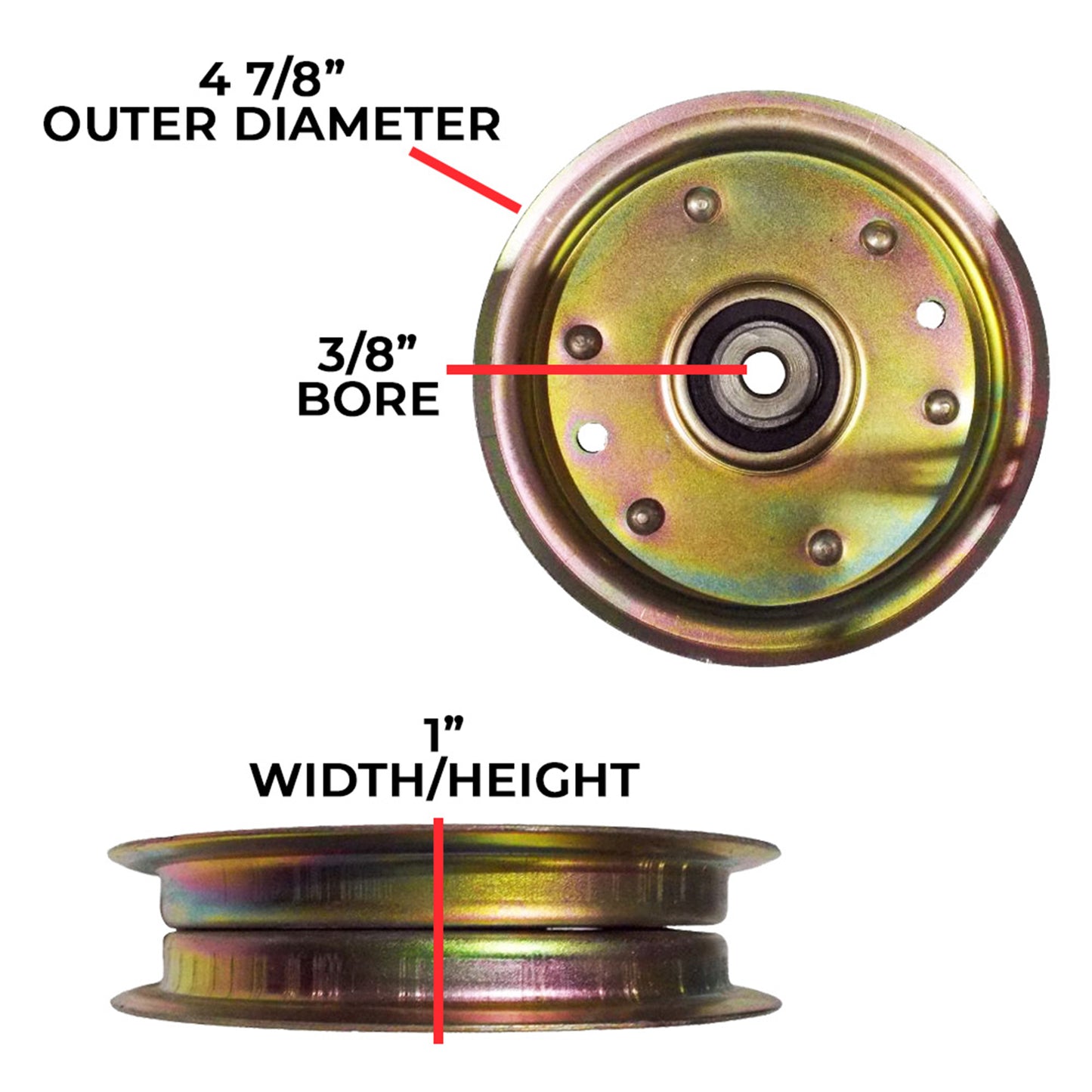 Proven Part 46" Deck Spindle w/Pulley & Belt for Cub Cadet LT1045 LT1046 618-04123 918-04123