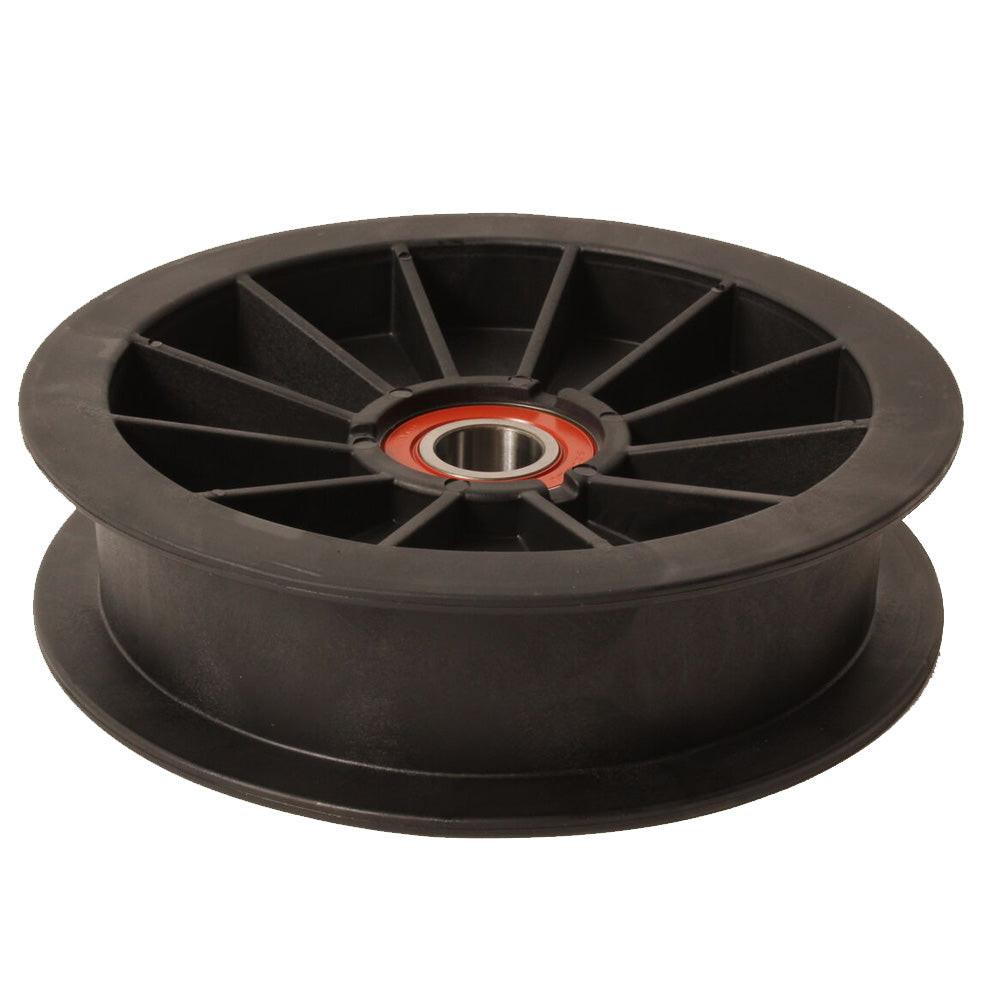 Polea tensora plana de pieza probada para Exmark 109-0977, compatible con Hustler 784504 Fastrak y Mini Fastrak