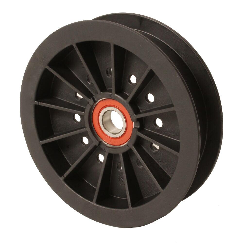 Polea tensora plana de pieza probada para Exmark 109-0977, compatible con Hustler 784504 Fastrak y Mini Fastrak