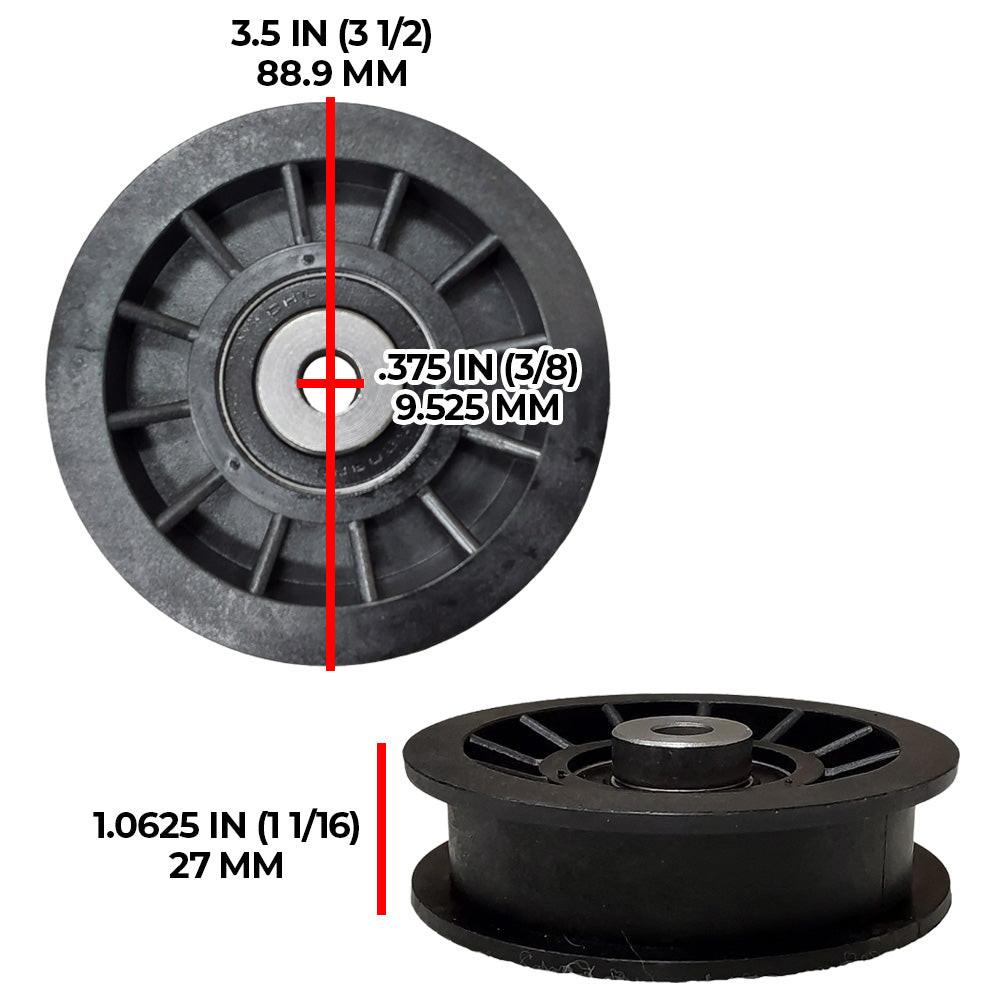Proven Part Flat Idler Pulley Fits Husqvarna 539110311, Fits Hustler 607163, Fits 280-908