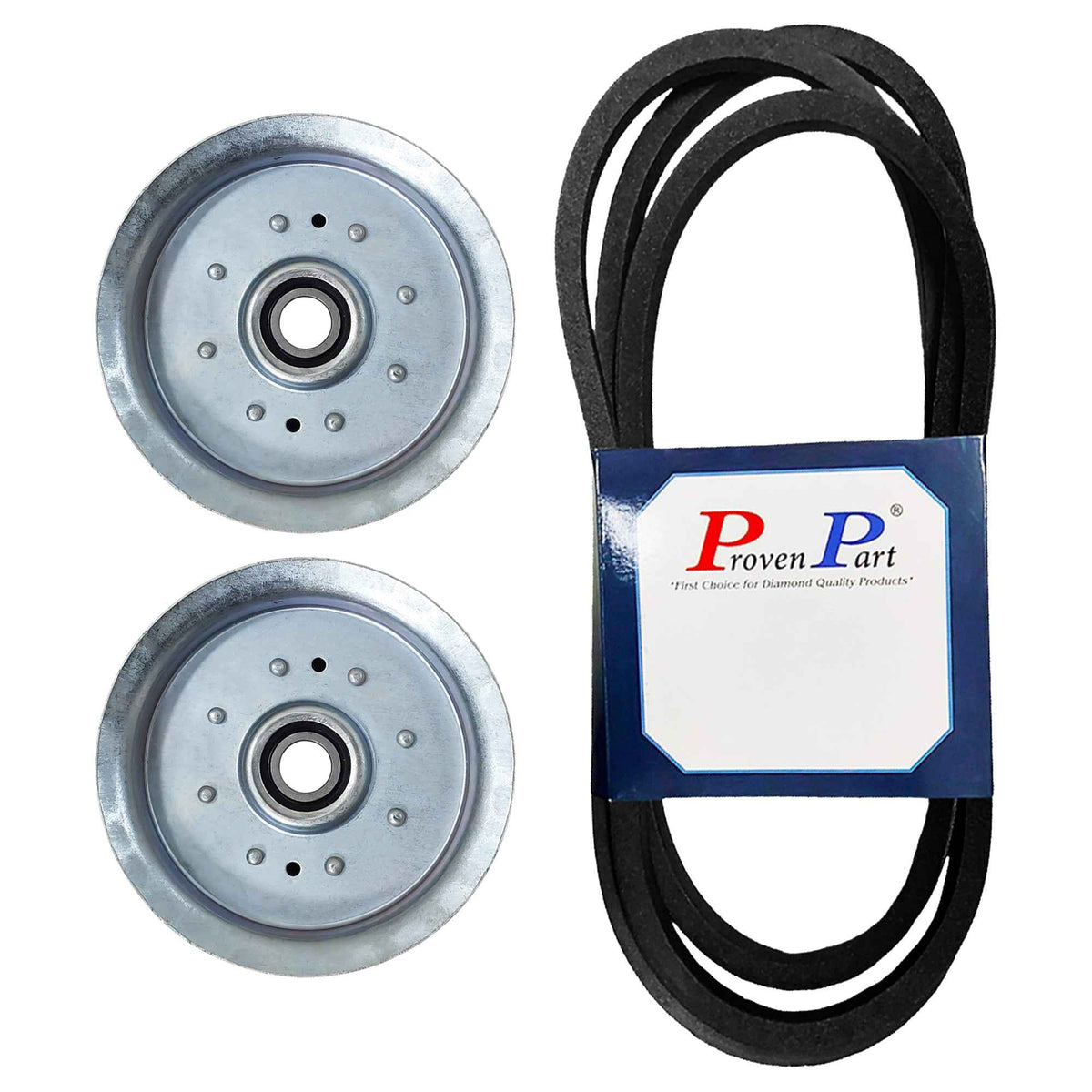 Proven Part Idler Pulleys & Belt for Cub Cadet Fits XT1 ST54, GT54, 954-05025, 756-05034A