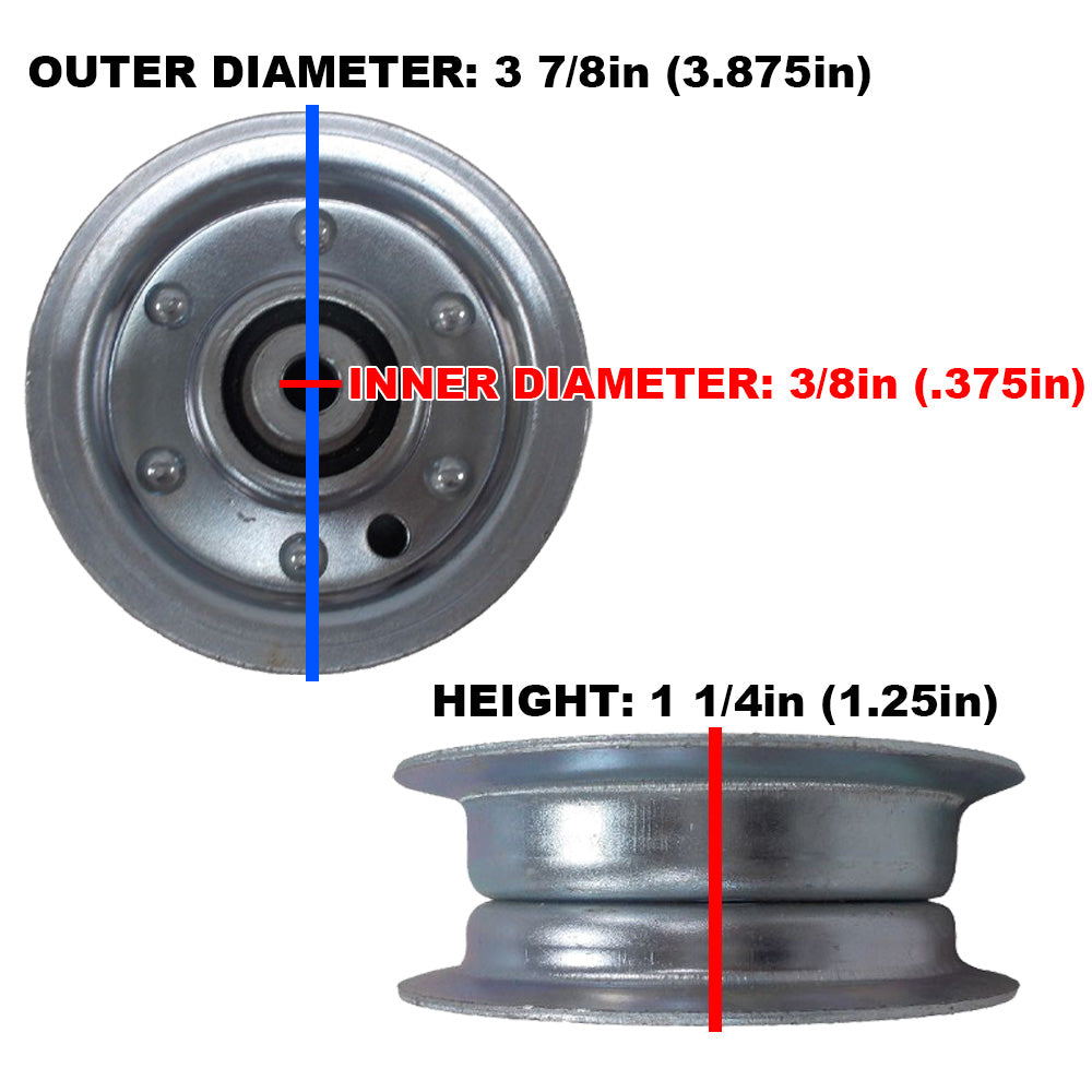 Proven Part 42" Mower Deck Idler Pulleys and Belt 532174883 131494 173436 532173438