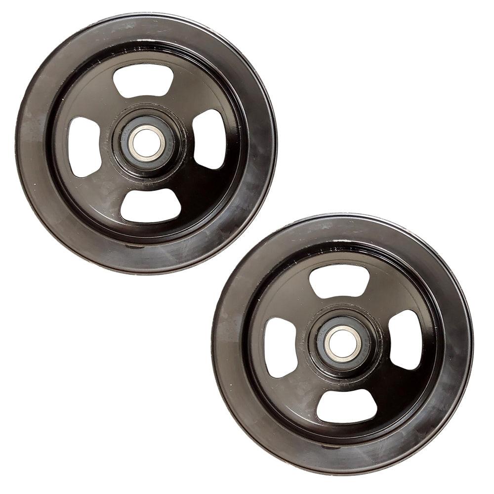 (2) Proven Part Flat Idler Pulleys For Exmark Lazer Z 126-9196 116-4668 132-9425 103-8743