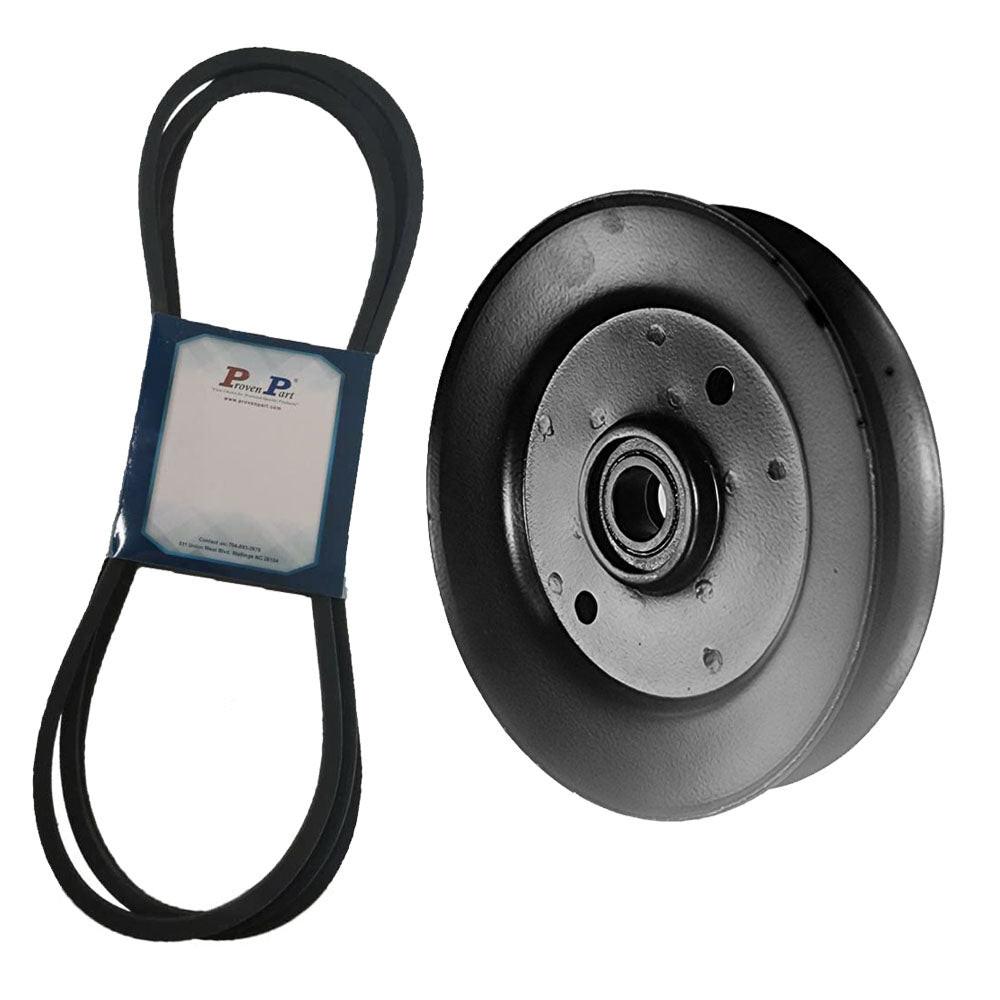 Proven Part 1-633166 109-4199-SL Engine Pulley And Belt For Exmark 74432, 74433, 74434, 74437