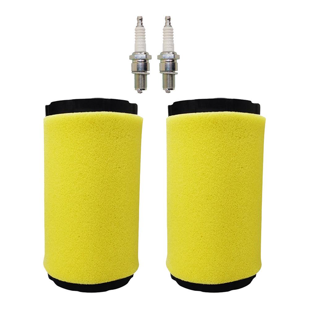 2PK Air Filter Spark Plug For Briggs & Stratton Intek Series 20-21 HP 793569 793685