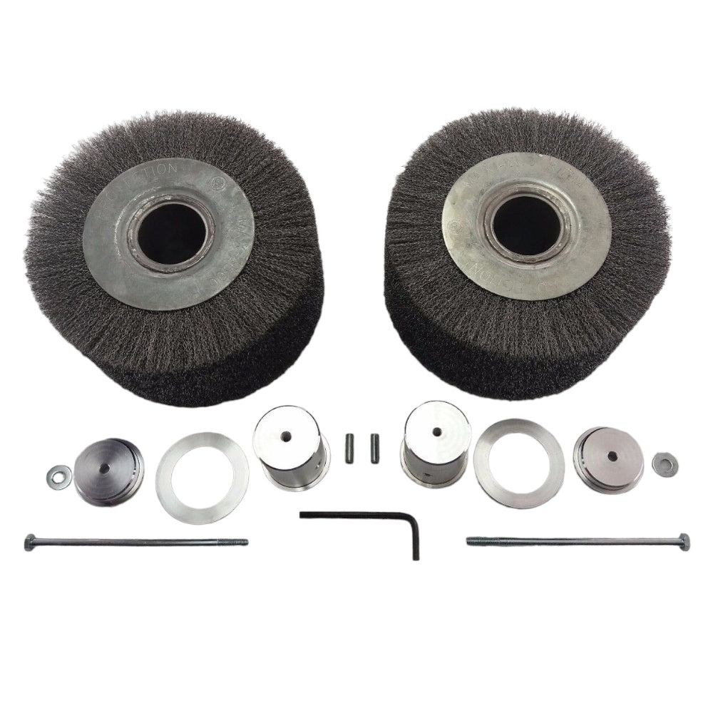 Proven Part Crimped Wire Brush With Hubs Hardware 8 Inch Diamater By 4 Inches For Powerbroom 80297 For PB270 PB3410 T270 T272 T350 T3410