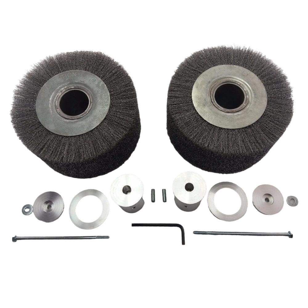 Proven Part Crimped Wire Brush With Hubs Hardware 8 Inch Diamater By 4 Inches For Powerbroom 80297 For PB270 PB3410 T270 T272 T350 T3410