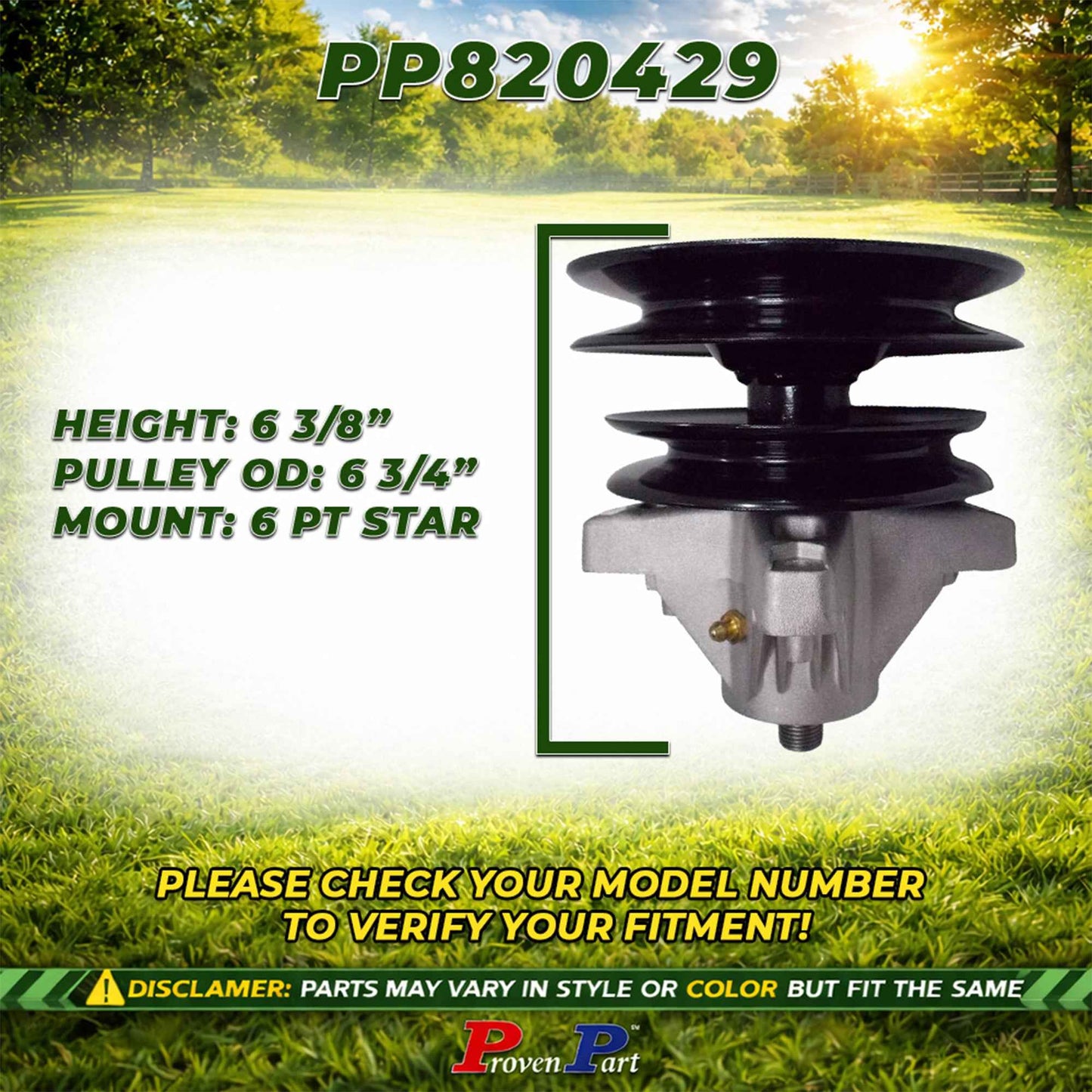 (2) Proven Part Spindle Assemblies With Double Pulley Fit MTD 918-0429 618-0429 618-0269
