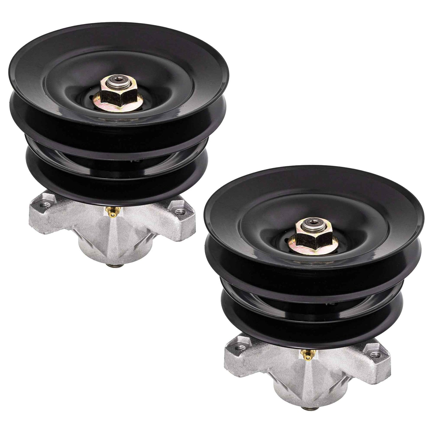 (2) Proven Part Spindle Assemblies With Double Pulley Fit MTD 918-0429 618-0429 618-0269